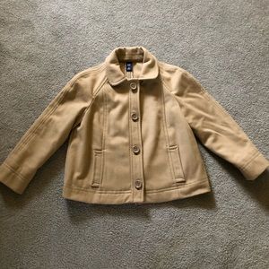 Cropped Camel Peacoat